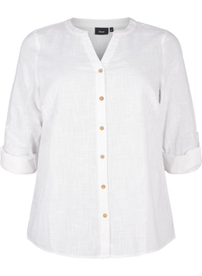 Zizzi Anna Shirt in White