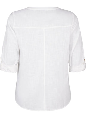 Zizzi Anna Shirt in White