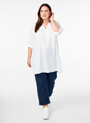 Zizzi Anna Tunic in White