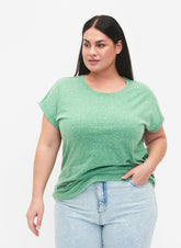 Zizzi Ava T-Shirt in Green