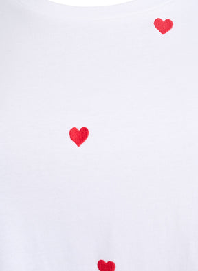 Zizzi Elin T-Shirt With Red Hearts