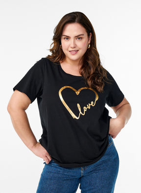 Zizzi Elin T-Shirt in Black