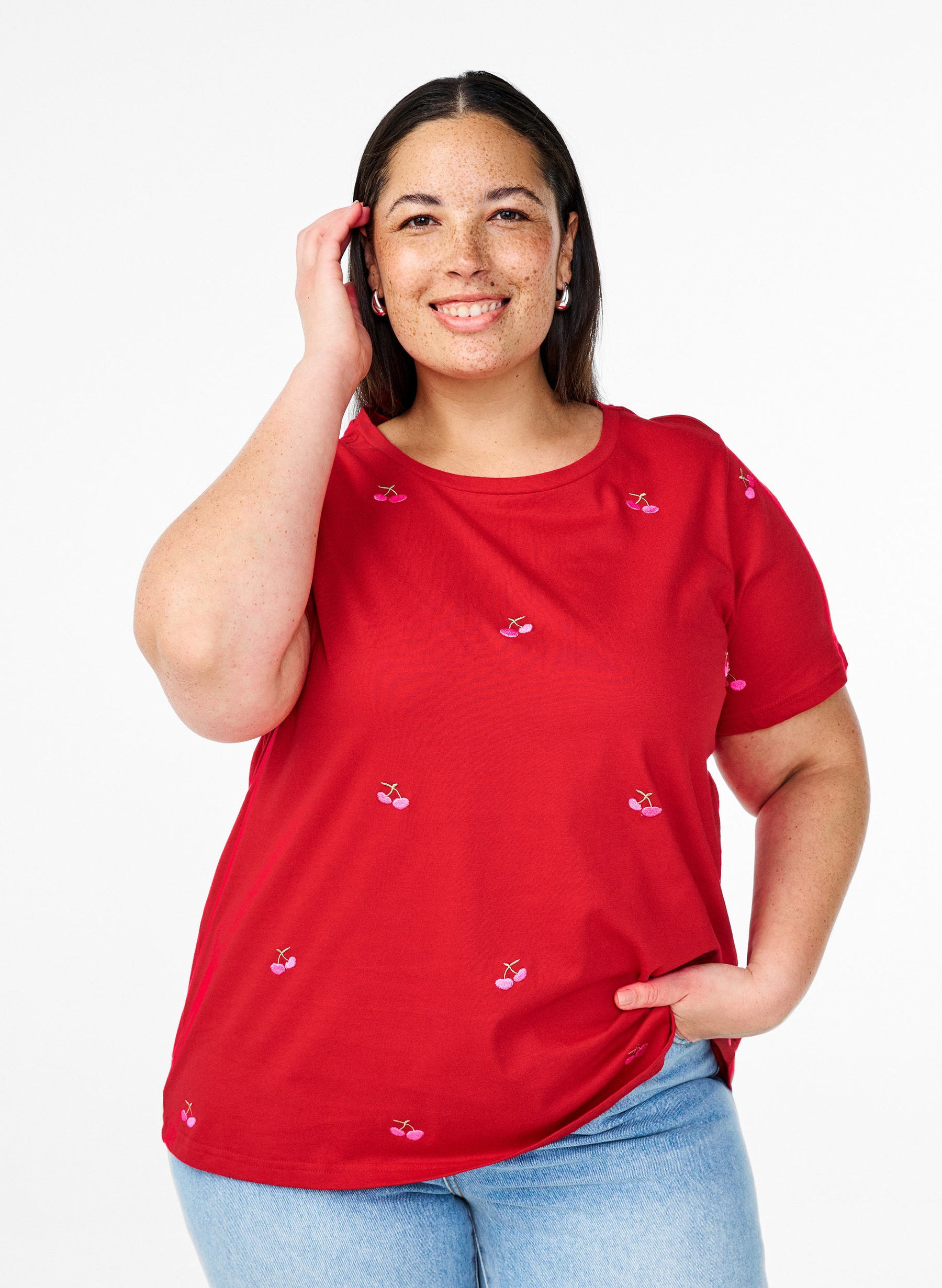 Zizzi Elin T-Shirt in Red