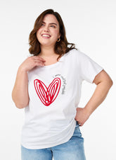 Zizzi Elin T-Shirt in White