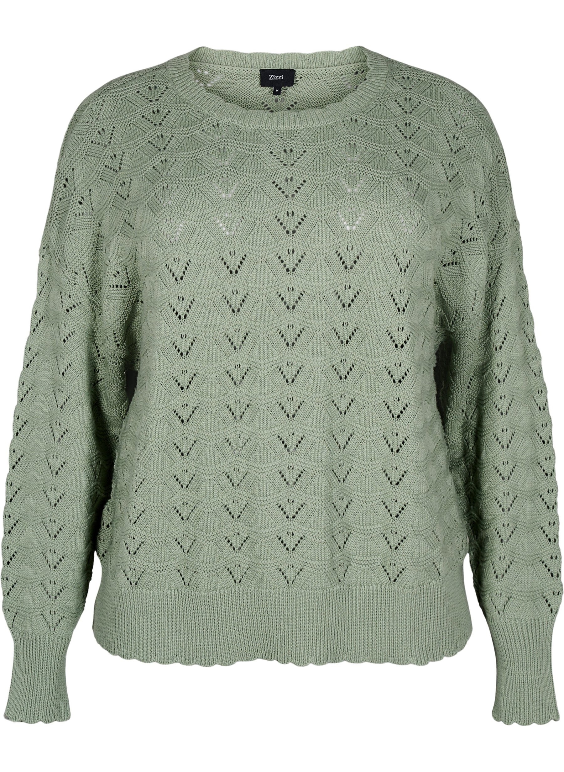 Zizzi Emmi Knit Jumper in Green