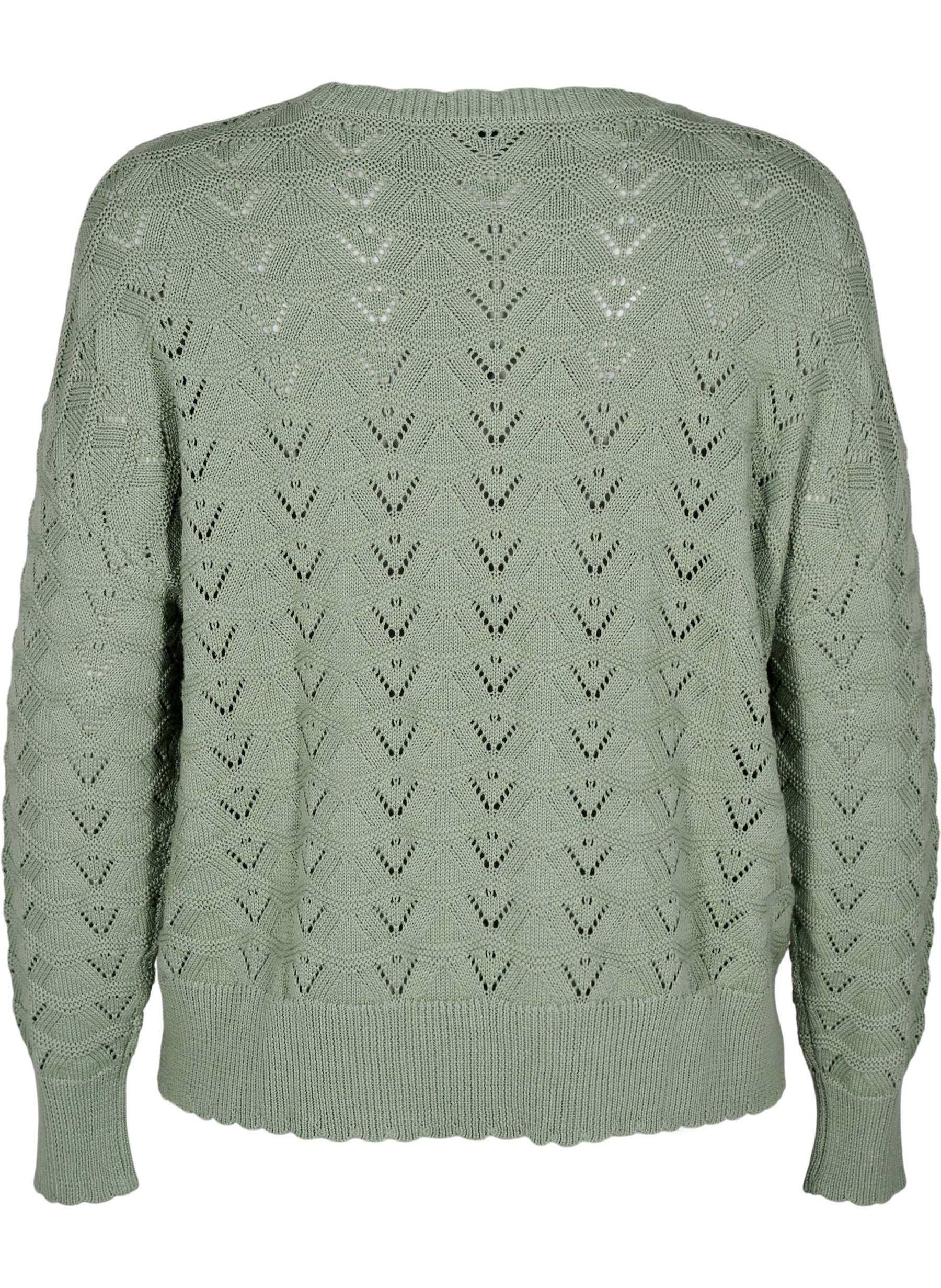 Zizzi Emmi Knit Jumper in Green