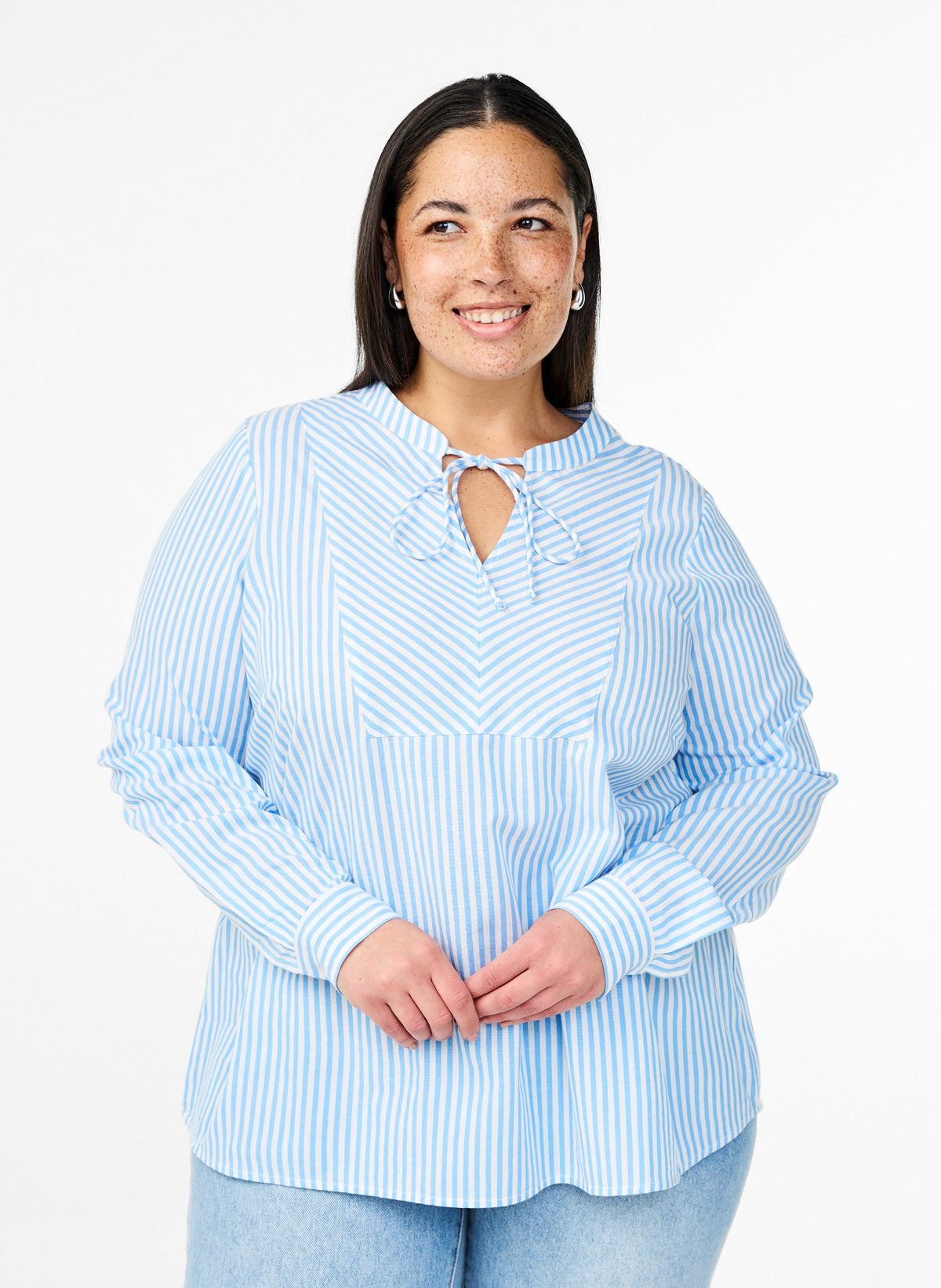 Zizzi Fia Blouse in Blue