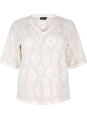 Zizzi Hitta Blouse in Cream