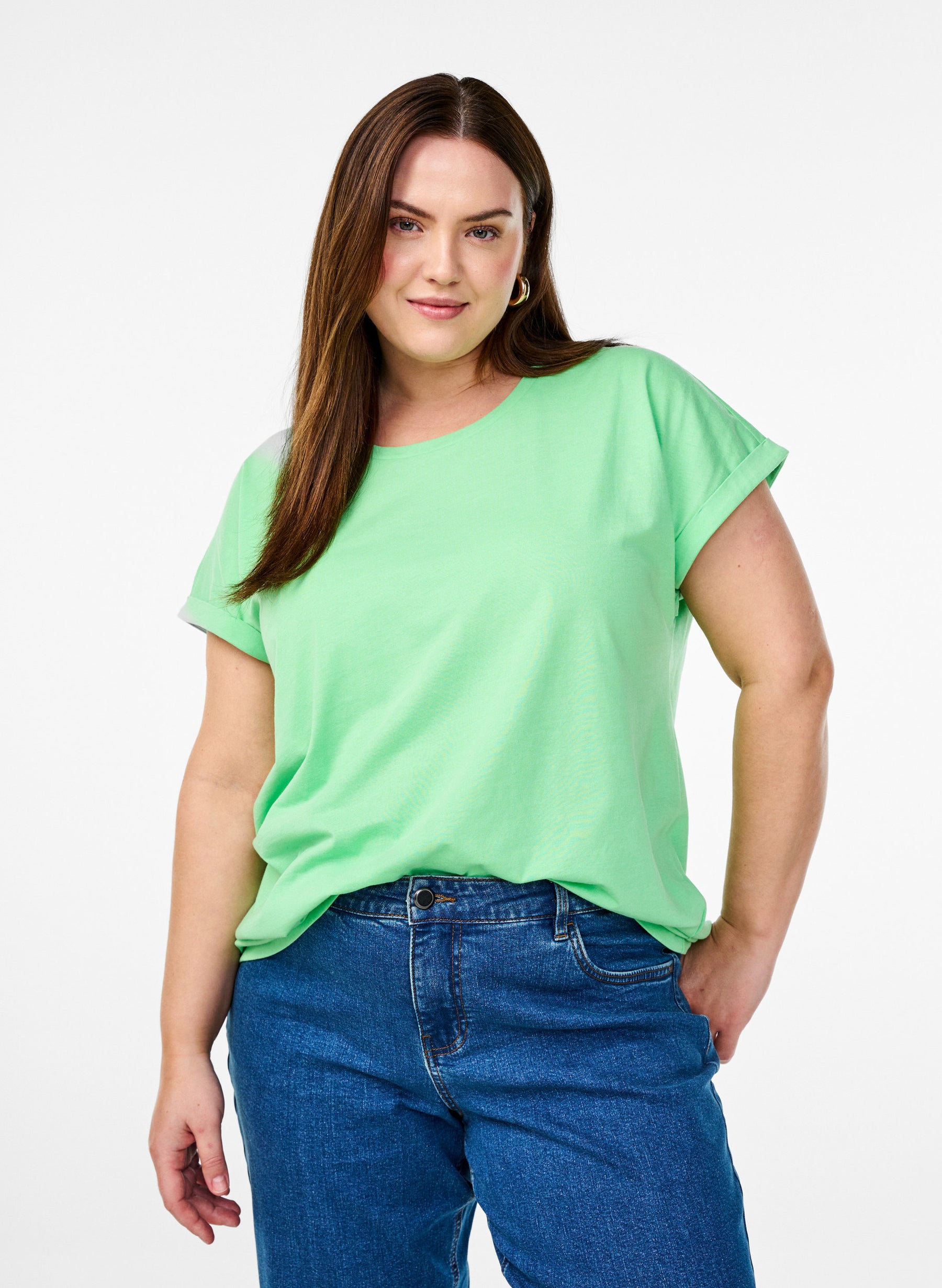 Zizzi Katja T-Shirt in Green