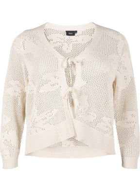 Zizzi Mesha Cardigan in Beige