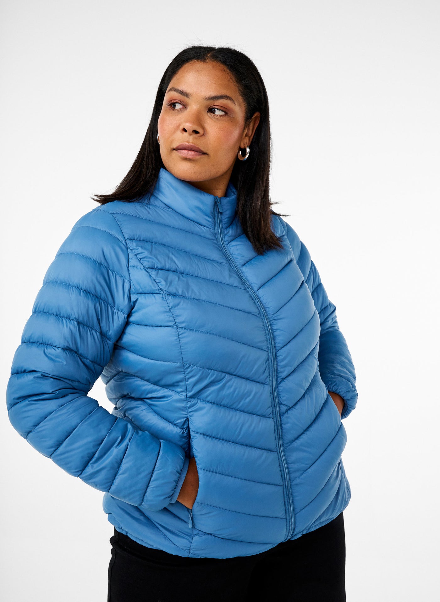 Zizzi Sally Jacket in Blue