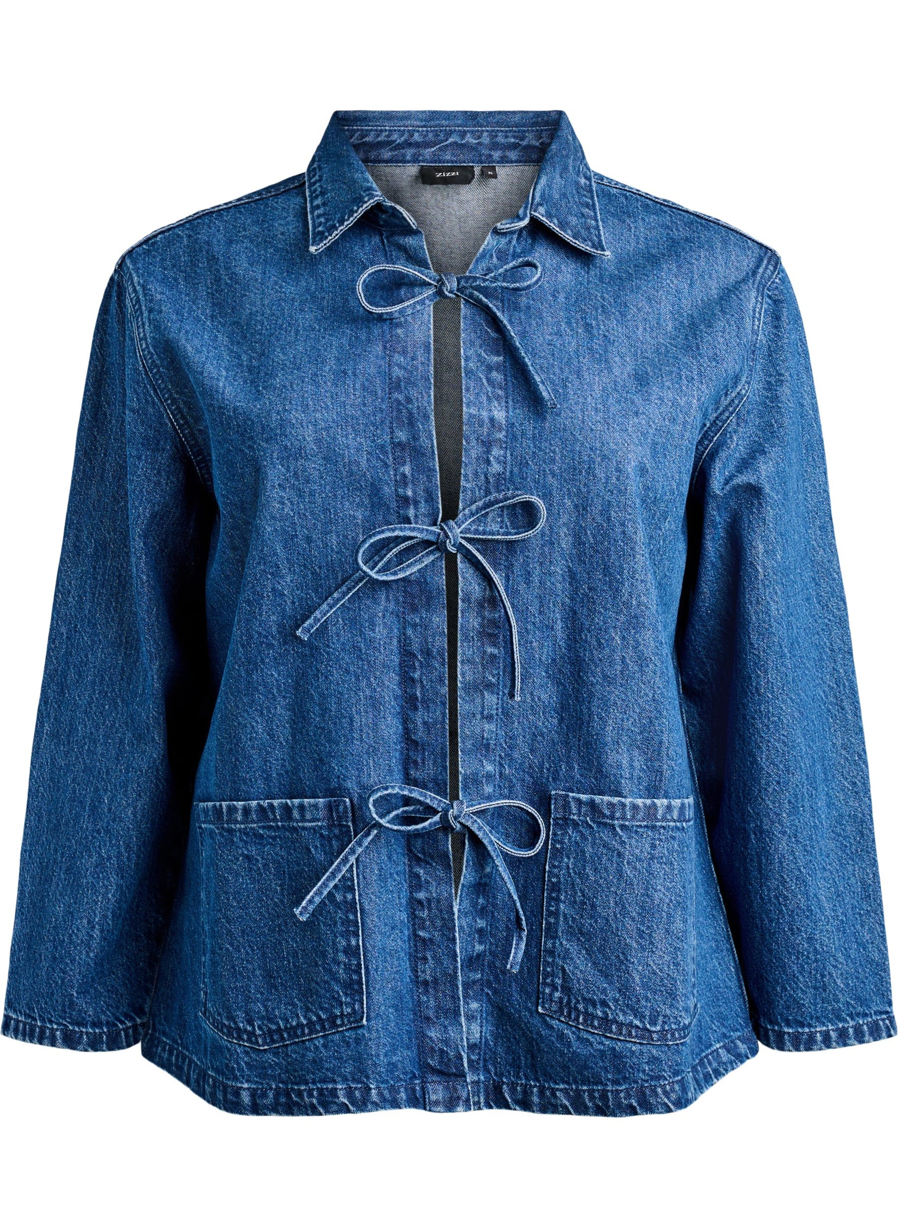 Zizzi Tami Denim Jacket in Blue