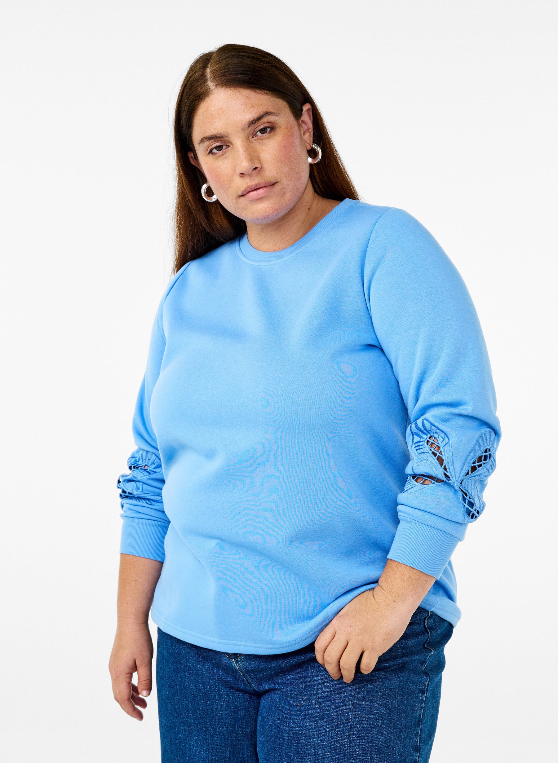 Zizzi Tilda Sweater in Blue