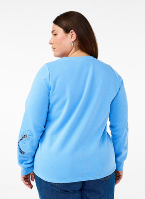 Zizzi Tilda Sweater in Blue