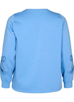 Zizzi Tilda Sweater in Blue