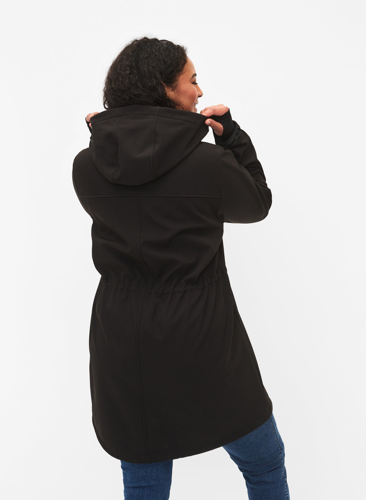 Zizzi Waterproof Coat in Black