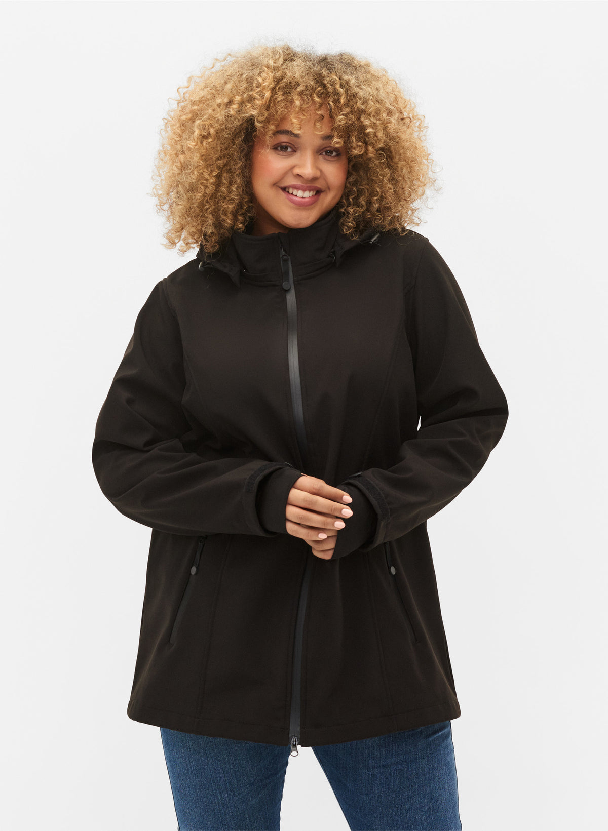 Zizzi Waterproof Jacket in Black