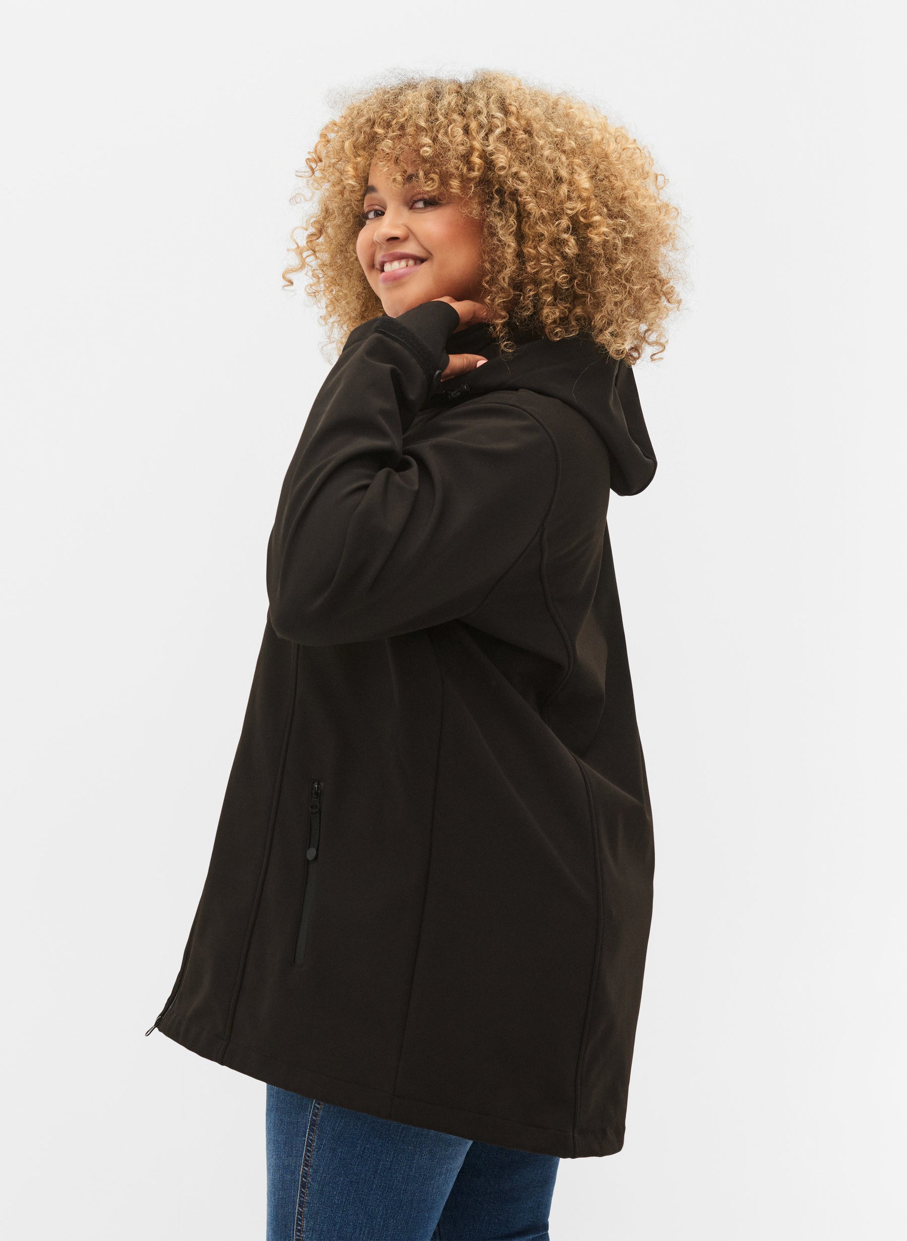 Zizzi Waterproof Jacket in Black