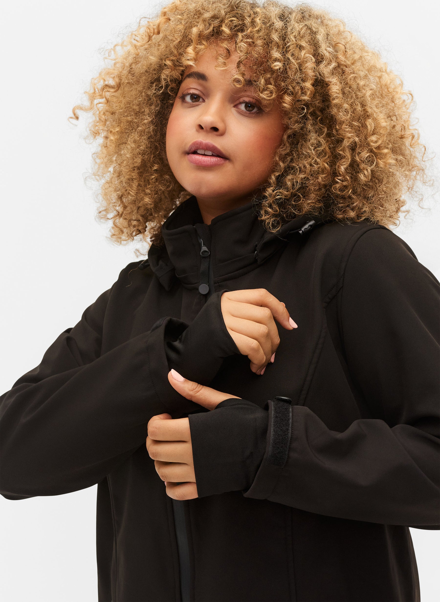 Zizzi Waterproof Jacket in Black