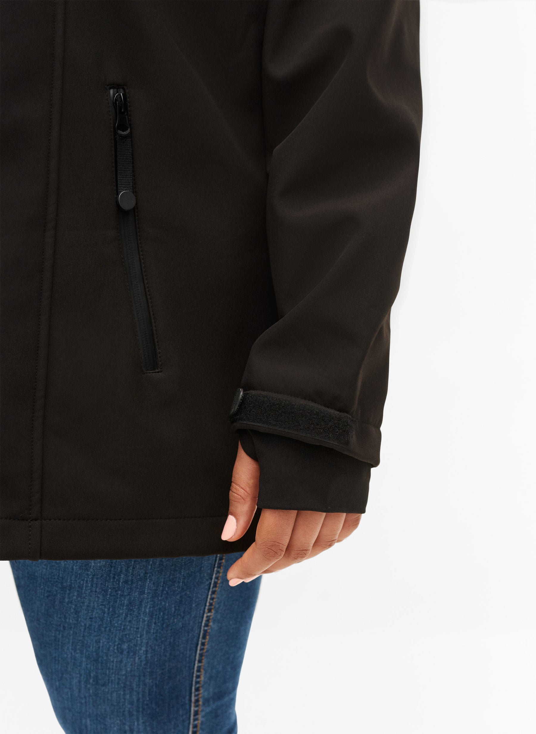 Zizzi Waterproof Jacket in Black