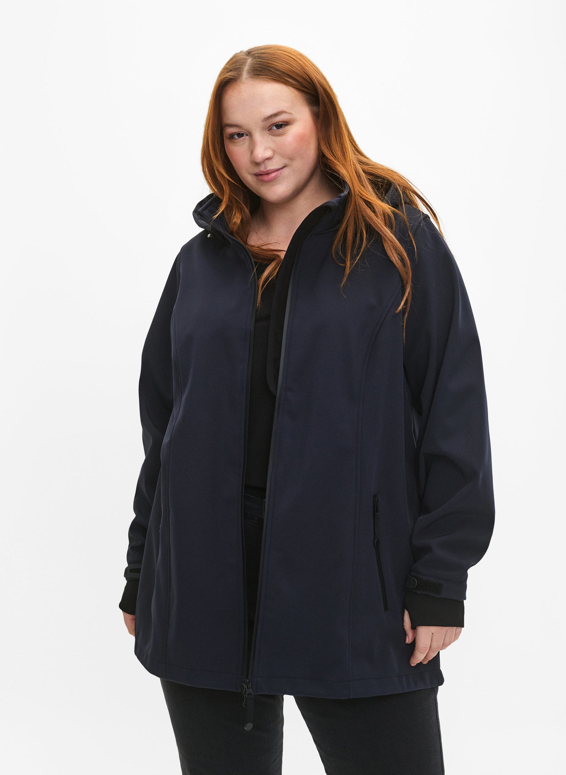 Zizzi Waterproof Jacket in Navy