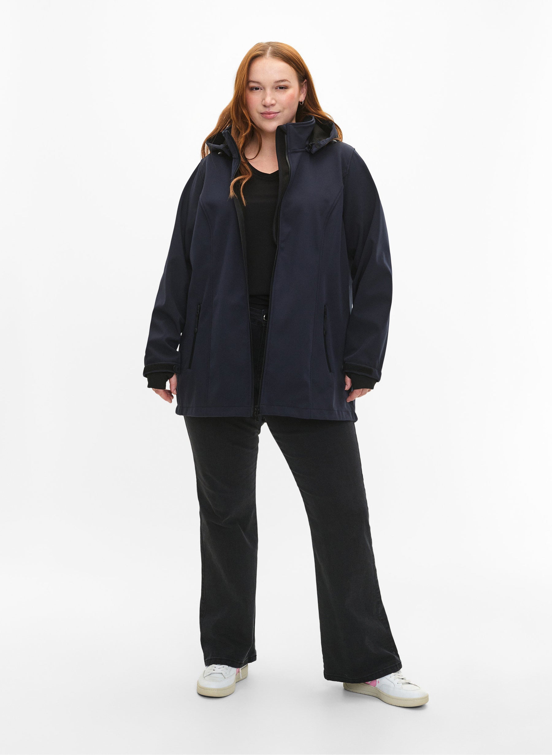 Zizzi Waterproof Jacket in Navy