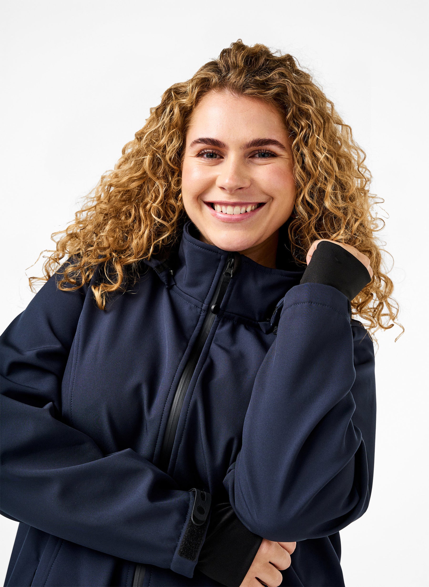 Zizzi Waterproof Jacket in Navy