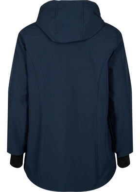 Zizzi Waterproof Jacket in Navy