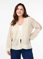 Zizzi Winnie Cardigan in Cream