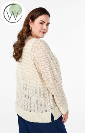 Zizzi Winnie Cardigan in Cream