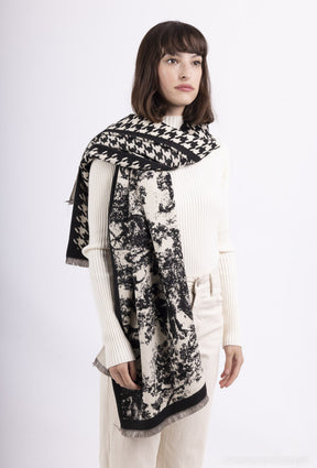 Bronagh Scarf in Black/Beige