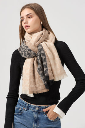 Marina Scarf in Tan/Cream