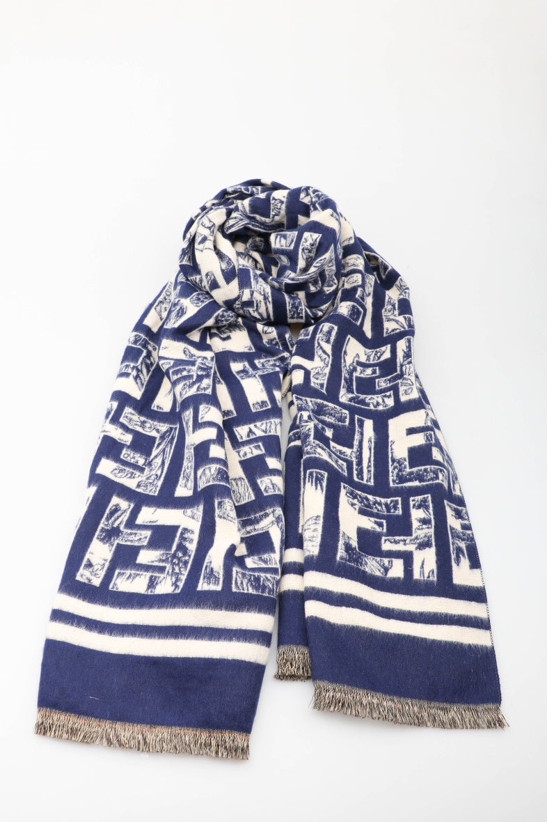 Shauna Scarf in Navy