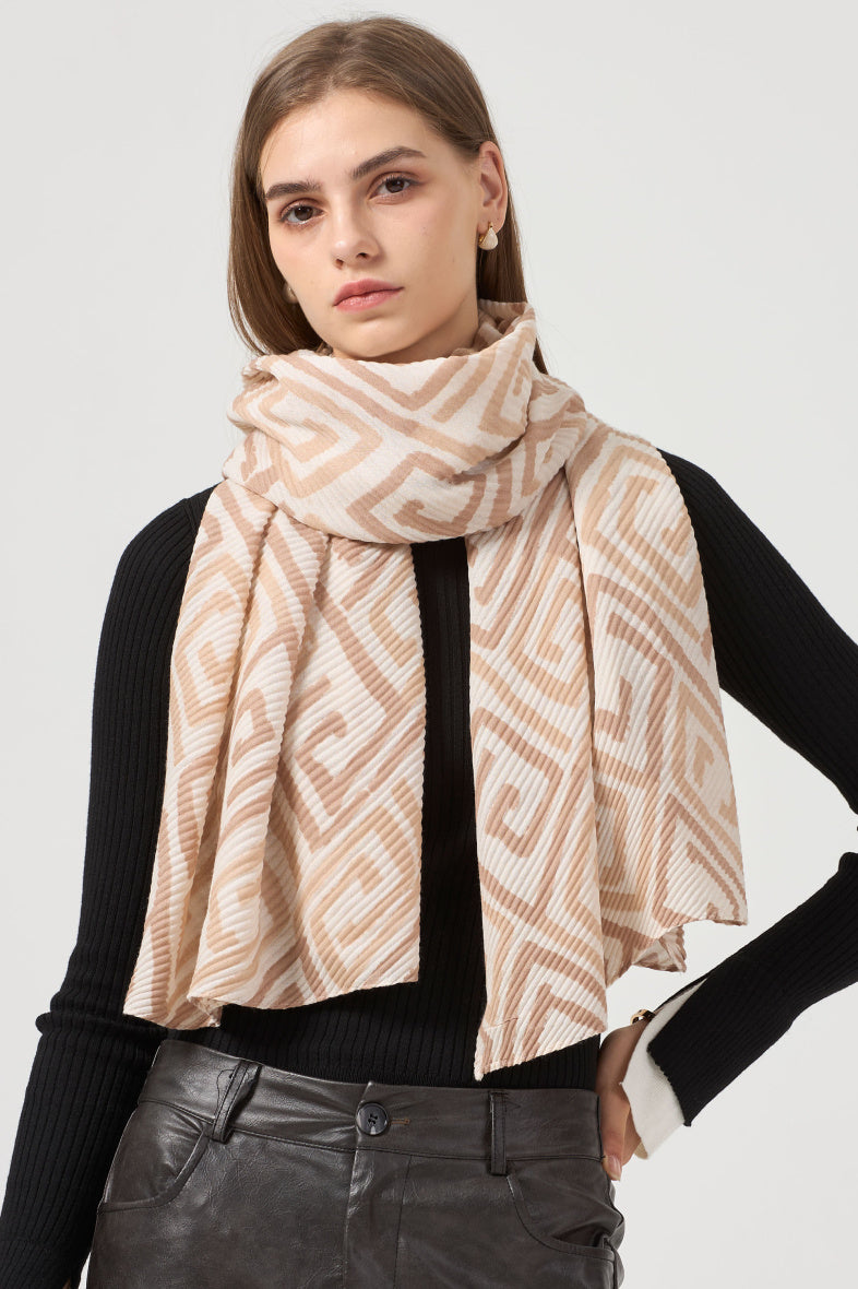 Miranda Scarf in Beige/Cream