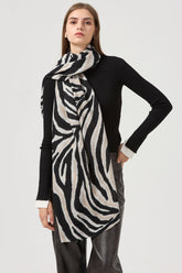 Alison Scarf in Black/Cream