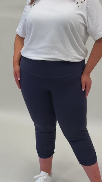 Mellomi Lara Ruched Leggings in Navy