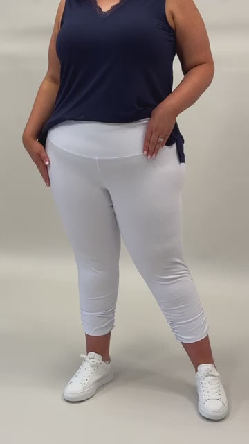 Mellomi Lara Ruched Leggings in White