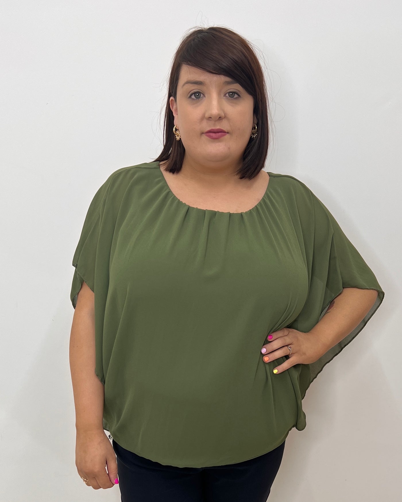 Magic Blouse in Khaki - Size 1 - Wardrobe Plus